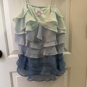 Charming Charlie Pastel Layered Ruffle Top